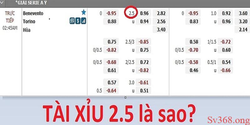 Kèo Tài Xỉu 2-2.5 Là Gì? Cách Đọc Kèo Tài Xỉu 2-2.5 2 Kèo tài xỉu 2-2.5 mang đến cho bạn nhiều cơ hội nhận thưởng