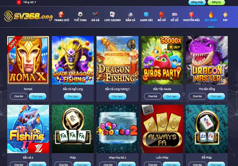 Sv368 🎖️ Trang Chủ Nhà Cái Uy Tín Sv368 Chính Thức ✔️ 19 Nhà cái cung cấp đa dạng tựa game bài hấp dẫn