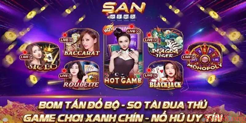 Sanclub - Sân Chơi Game Bài Đổi Thưởng Uy Tín Nhất 2025 1 Kho game siêu khủng